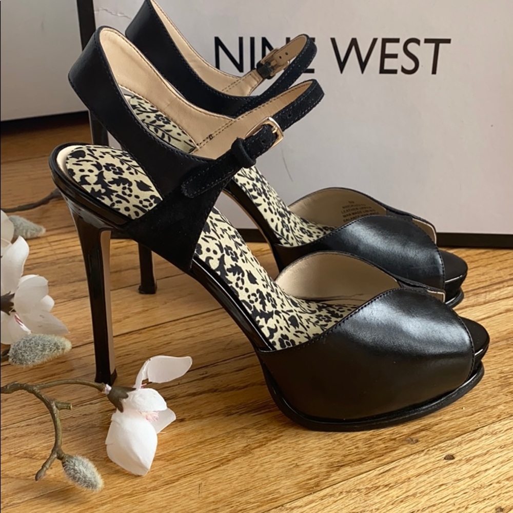 Nine West Black Women's High Heel Sandals - Picture 5 of 8
